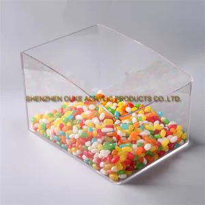 Dažāda izmēra caurspīdīga akrila Candy Box Candy uzglabāšanas gadījumā