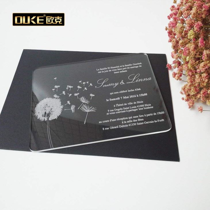 Clear Wedding Invitations With Printed