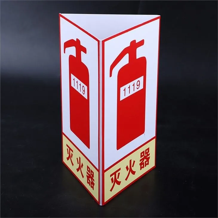 Custom Printed Fire Extinguisher Triangle Acrylic Display Stand